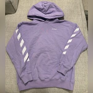 Off-white lavender terry cloth hoodie